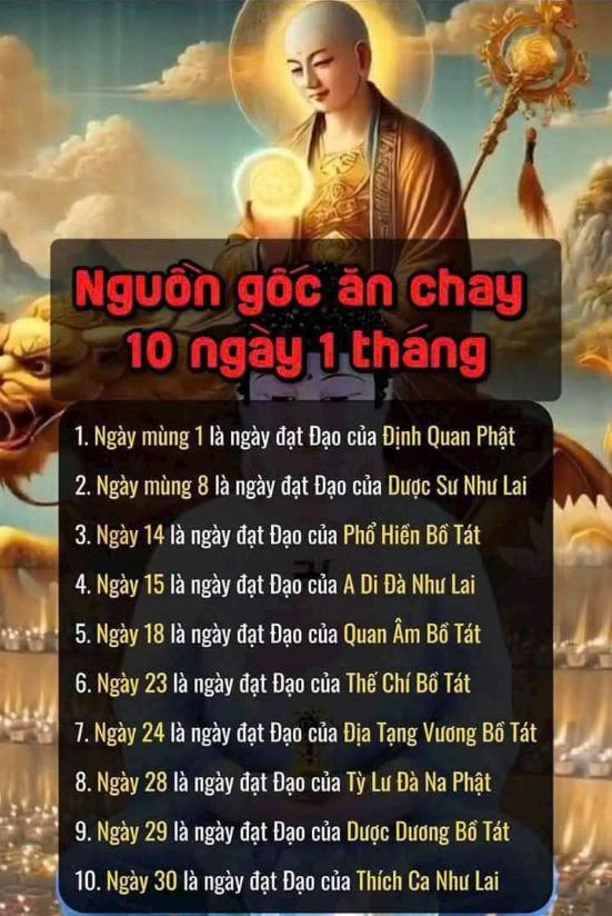 Nguồn gốc của ăn chay 10 ngày