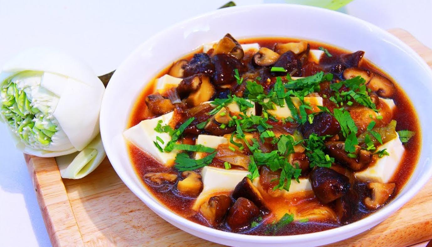 Đậu hũ non sốt nắm đông cô