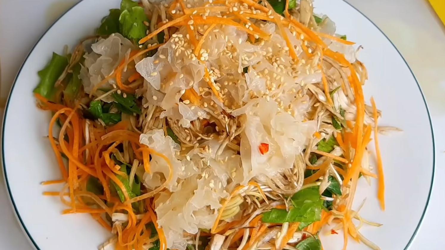 Gỏi nấm tuyết chay