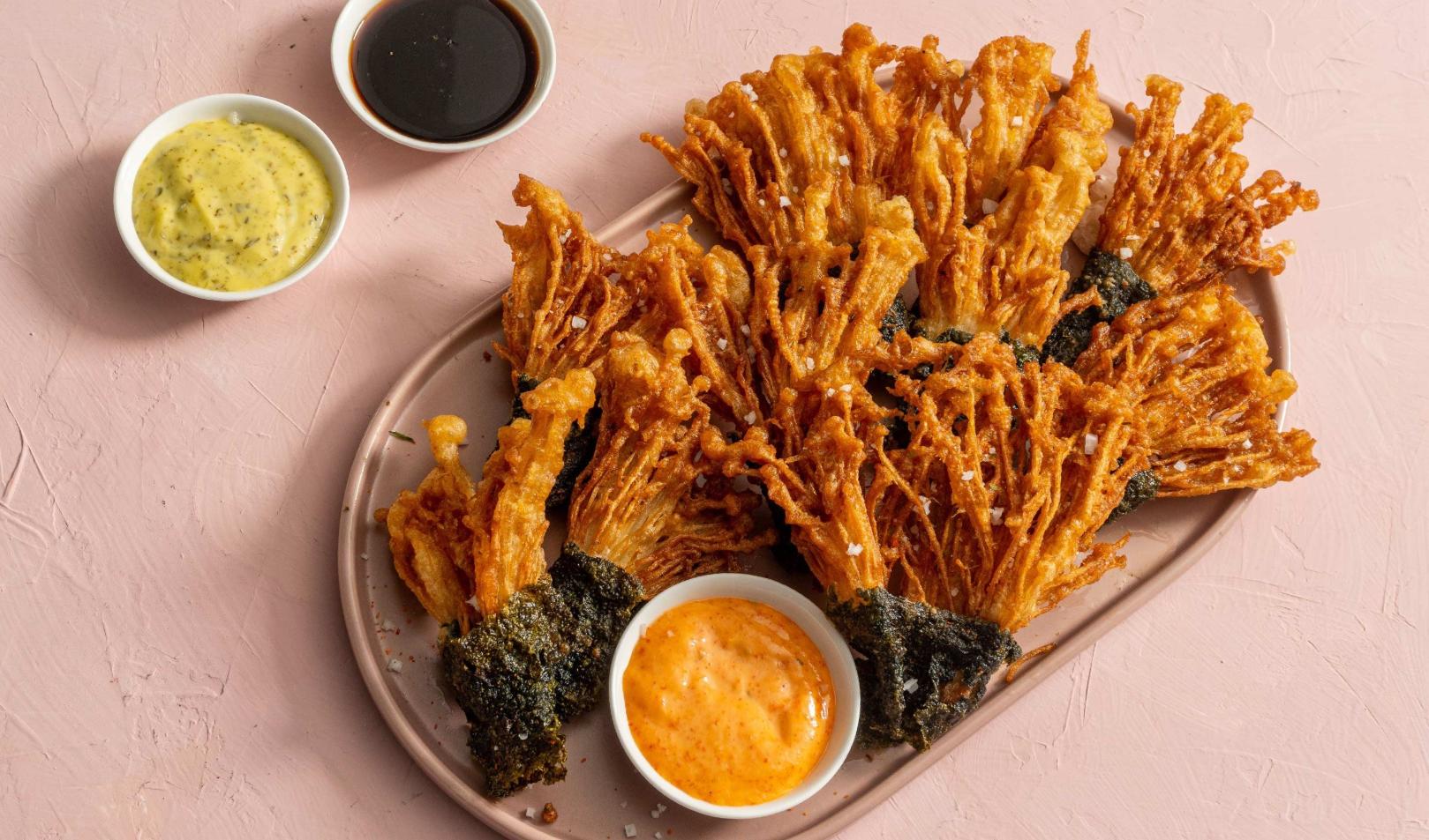 Nấm kim châm chiên hành