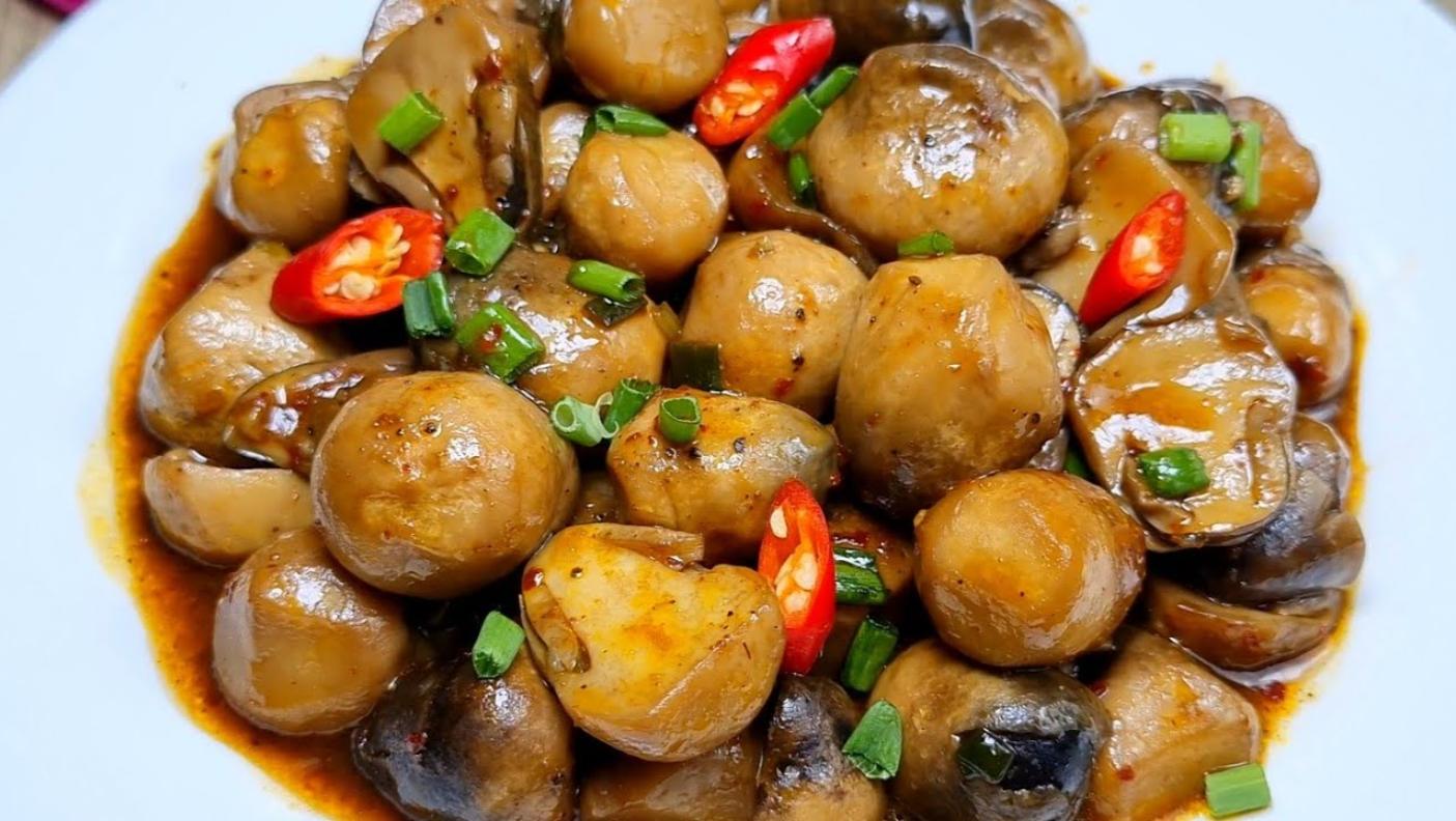 Nấm rơm kho nước tương