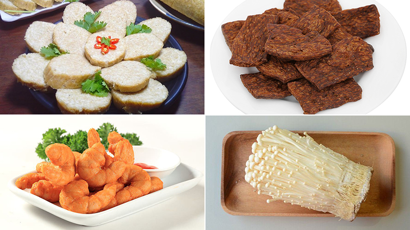 Nguyên liệu làm món chay tứ quý