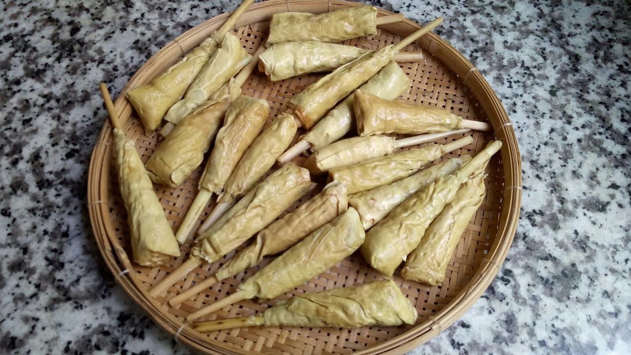 Đùi gà chay sau khi hấp xong
