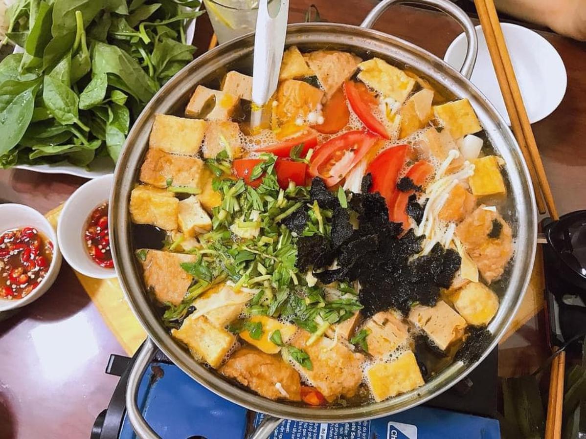 Món lẩu chay tại quán chay Âu Lạc