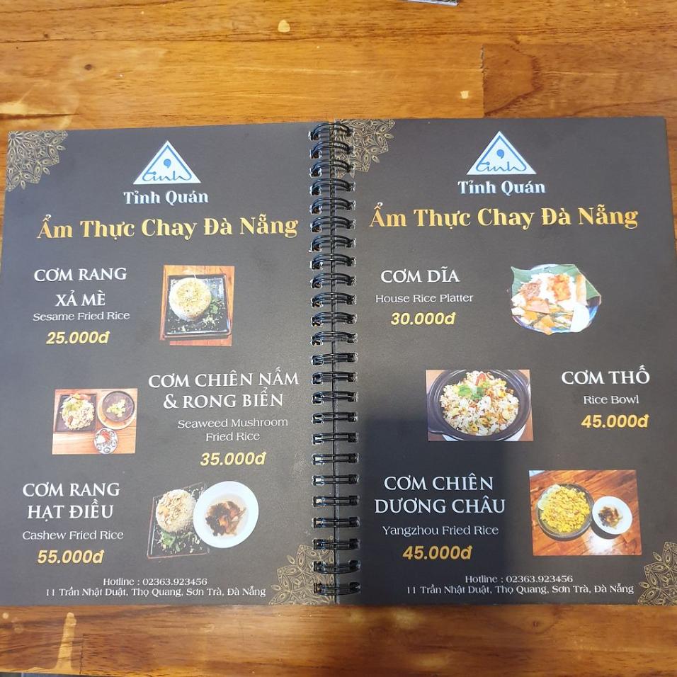 Menu chay tại Tỉnh Quán